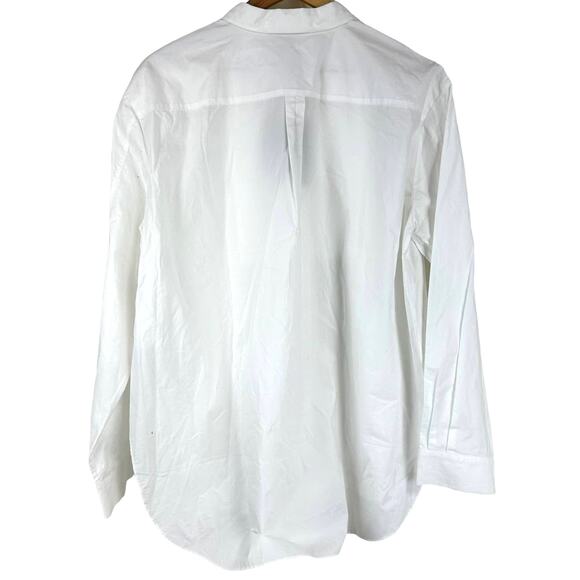 AllSaints NWT Avril Oversize Pintuck Pleat Cotton Shirt White Size 8 100% Cotton - Picture 3 of 10